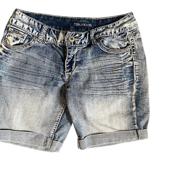 Maurice's Denim Jorts Size 5/6 Distressed and Double Stitched - Picture 1 of 11